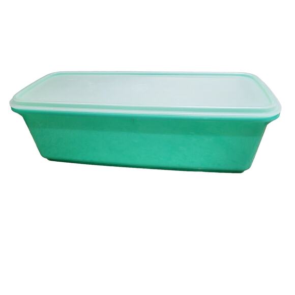 Tupperware Celery Vegetable Crisper Bread Keeper Saver Jadeite Green (vintage) - Picture 2 of 16